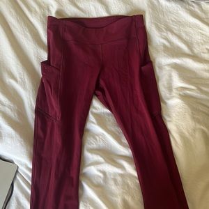 lululemon maroon leggings